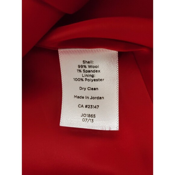 Talbots Petites Red Wool Blend Lined Back-Zip Skirt Size 8P - Picture 4 of 4